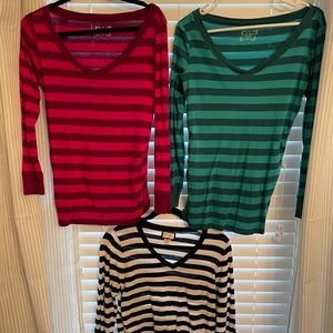 Lot of 3 Long Sleeve Maternity Shirts